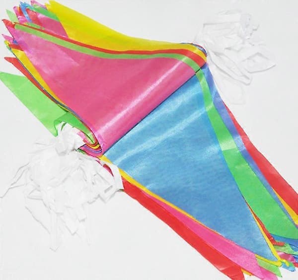 Vimpel med 200 trekantede flagg, vevd flaggstripe i nylon for bursdagsfest [YJD]
