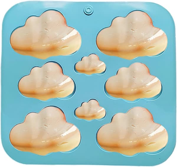 Skyform - Isbitbrett Silikon Fondantformer | 3D Skyform 8 Hulrom Fondantform Isbitbrett, Non-Stick Pudding Kjeks Stensiler Baking for[YJD] Blue