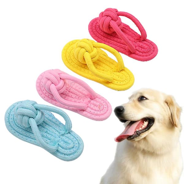 Bomuldsreb Hundelegetøj Tøffel Sko Form Kæledyr Hund Bide Tygg Kæledyrslegetøj[YJD] Multicolor