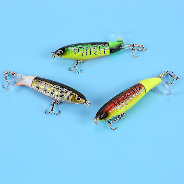 8 stk. Whopper Plopper 11cm 15g Flydende Popper Fiskeagn Kunstigt Hård Agn Wobbler Roterende Ta (indviklet)