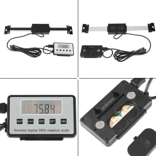 Digital linjär avståndsskala, 0-150 mm LCD digital avläsning multifunktionellt mätverktyg linjal