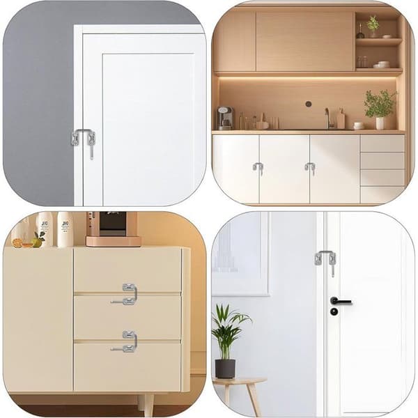 Universal one-piece door lock - Suitable for horizontal sliding windows, shed doors, garage doors...