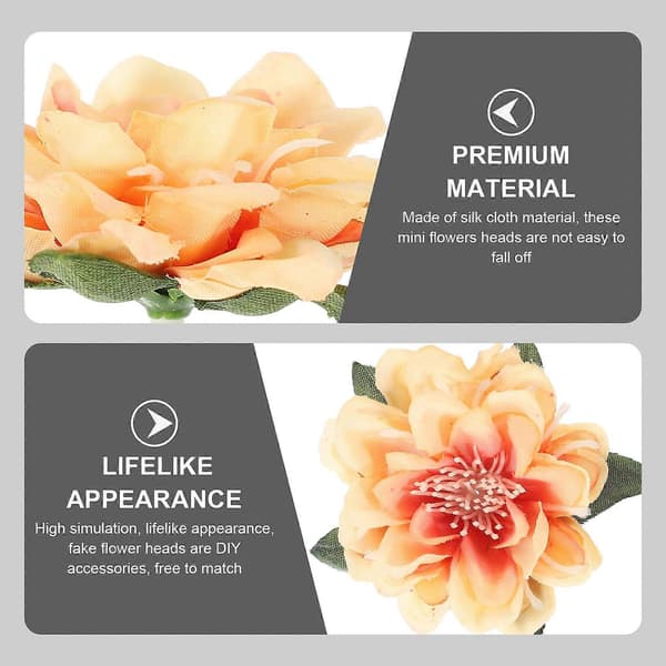Kunstige blomsterhoveder til DIY-håndværk 40 stk. assorterede farver[YJD]
