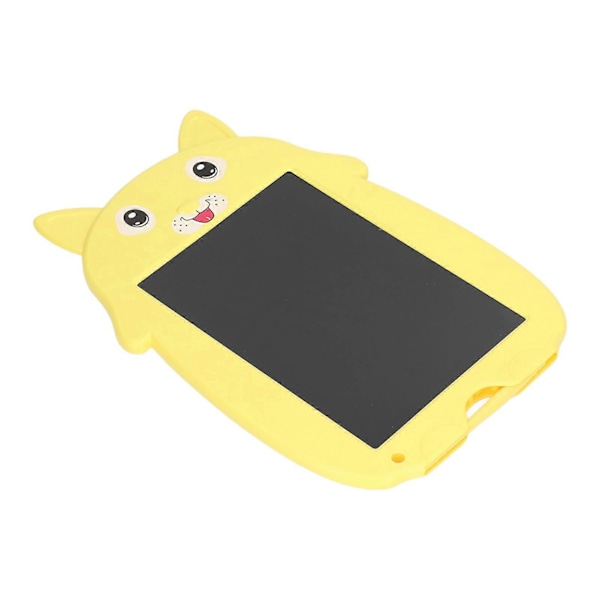 Lasten kirjoitustaulu, opettavainen, pyyhittävä, uudelleenkäytettävä, pennun muotoinen, värikäs LCD-piirustustaulu pojille ja tytöille [YJD] Yellow