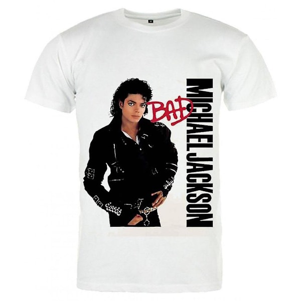 Vintage T-shirt Vit Retro 90-tal Michael Jackson Bad |[HK] L White