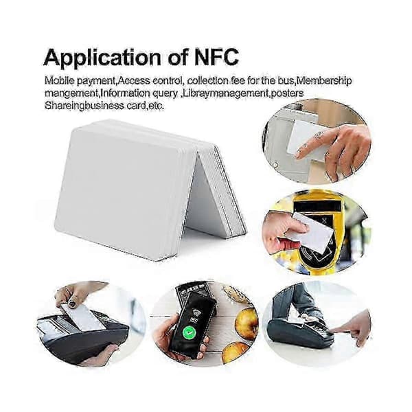50 stk. tomme NFC 215-kort genskrivbare 504 bytes hukommelse til alle NFC-aktiverede systemer[YJD]
