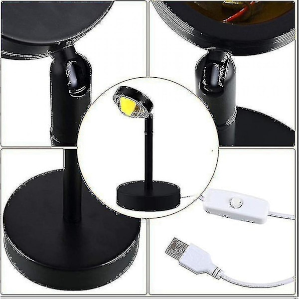 LED Solnedgang Lys Net Red Foto Fyldlys Projektionslys Farverigt