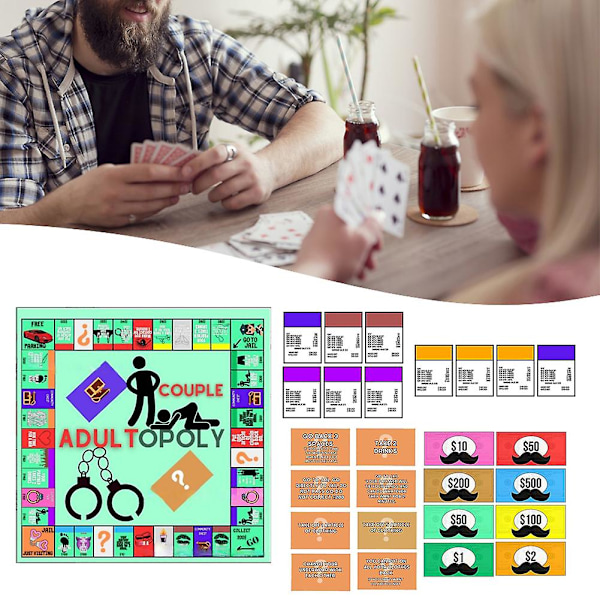 Vuxenpar Date Night Brädspel Lätt att bära Relationskort Spel Present till årsdag  (YJD) default