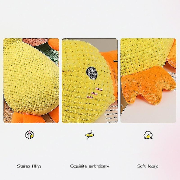 Mellow Dog Rolig And Calming Duck Sød Fyldfri And Med Blød Kvæk Dog Fyldte Dyr Tyggelegetøj Til Store & Små Hunde