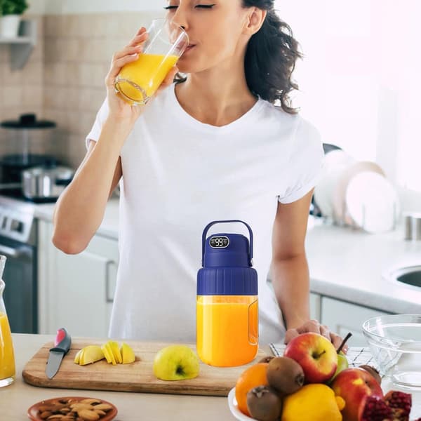 Bærbar juicekopp, 1000 ml | USB elektrisk blender med juicefunksjon – ideell for reise (JYD)
