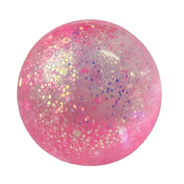 Antistressboll Mjuk Tpr Långsam Återhämtning Paljetter Maltosboll Nyp Leksak Stresslindring Elastisk Klämning Färgad Boll Dekompressionsleksak Fest F[YJD] Pink