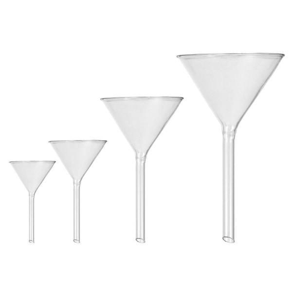 4st Glas Labbartiklar Analytisk Kemi Matningstratt Vätska För Labs transparent 18X10CM