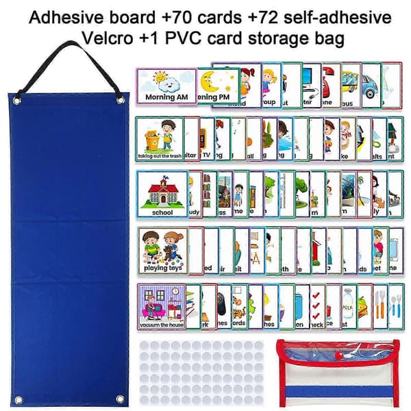 2-i-1 Autisme Daglig Rutineplanlegger Visuell Kalender for Barn [YJD]
