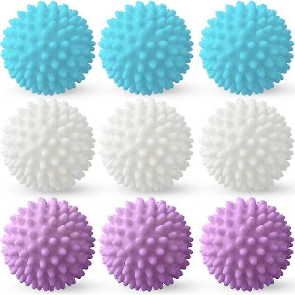 Tvättbollar 9-pack torkkulor för tvättmaskin Tvättbollar