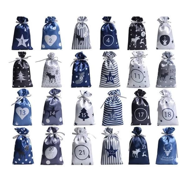 Julekalender - Uspecificeret - 2023 - 24 Stofposer - Juledesigns - Genanvendelig[YJD]