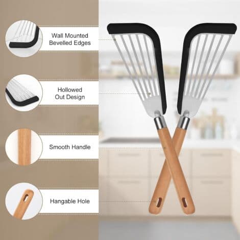 Kjøkkenspatel, silikon, rustfritt stål, bio-resistent håndtak, for non-stick kokekar[YJD]