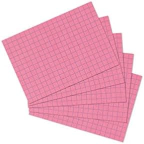 Herlitz 1150606 Indexkort, 100 stycken A6, Vit 2-pink ruled