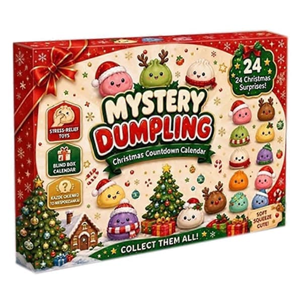 Jul Squishy Adventskalender 2026 24 Dagar Överraskningar Squishies Leksakslåda Julklapp till Barn
