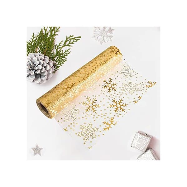 5m gullglitter julebordløper, borddekorasjon til bryllup, nattverd, bursdag, champagne, gull (YJD)