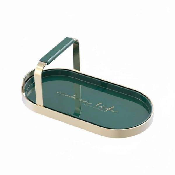 Väggmonterat lockställ för kastruller, montering med borrning, platsbesparande lockhållare [YJD] Dark Green Single-sided Rack