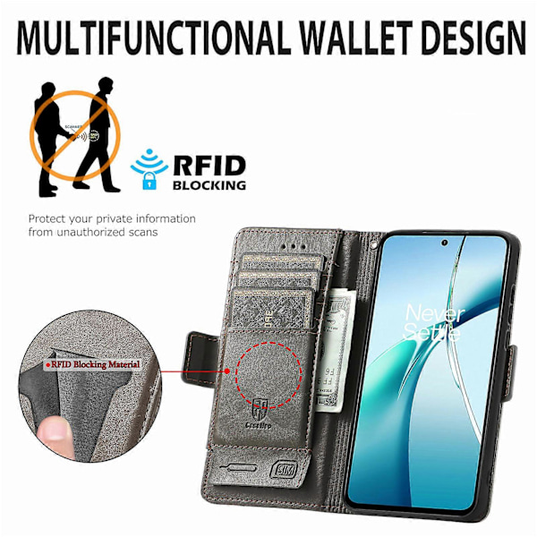För Xiaomi Redmi Note 14 5G Fodral Ställ Plånbok Splitsad PU Läder Omslag[HK] Black