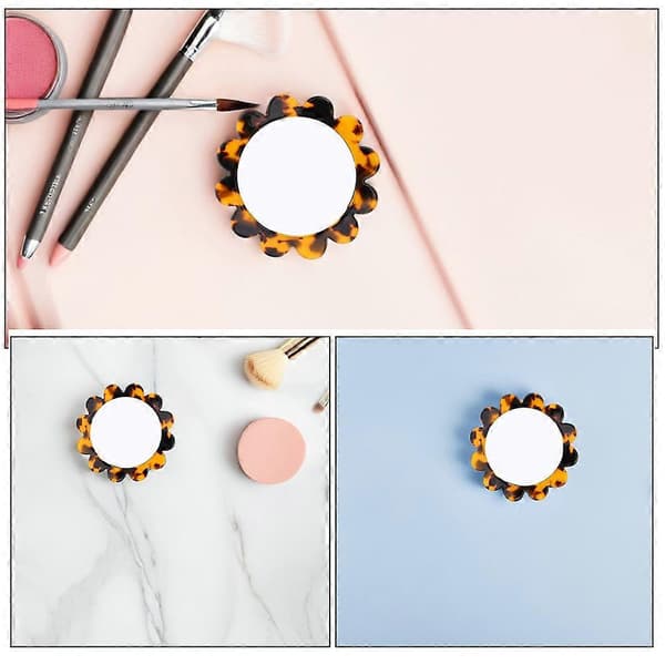 Mini makeup-spejl vintage stil lommespejl til rejser 6 stk. bærbart[YJD]