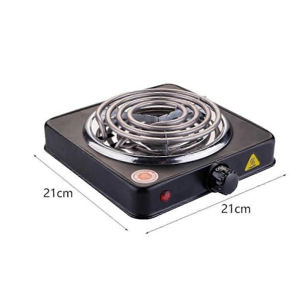 Bärbar Elektrisk Spisplatta med Indikatorlampor Praktisk Spis[YJD] Single1000W Black