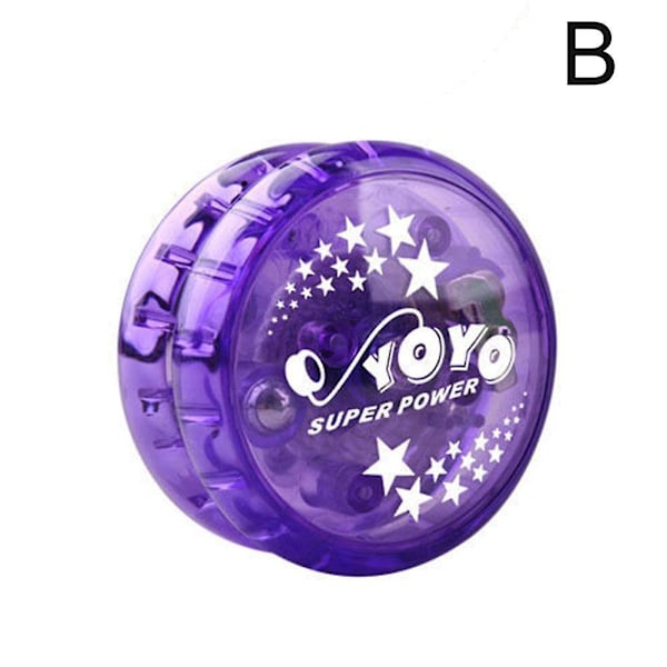 Lysende Yo-Yo Bold med LED Lys Farverig Rundkørsel Yo-Yo Børns Legetøj Underholdning (YJD) One-Size Purple