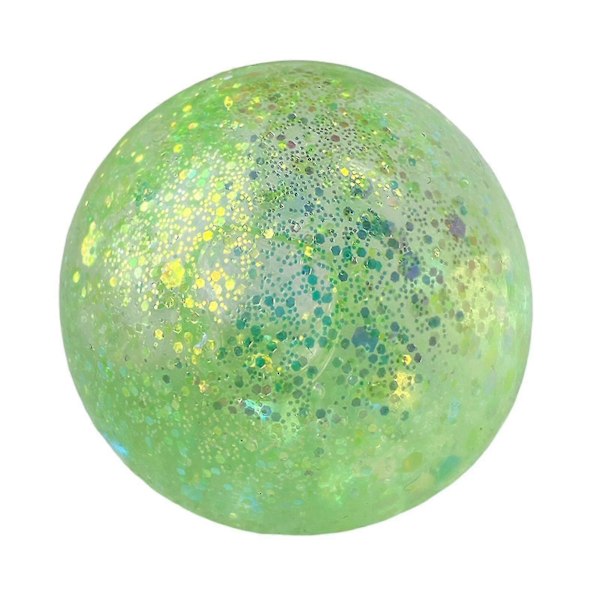 Anti-stressboll Mjuk Tpr Långsam Återhämtning Paljetter Maltosboll Nyp Leksak Stresslindring Elastisk Klämning Färgad Boll Dekompressionsleksak Fest F[YJD] Green
