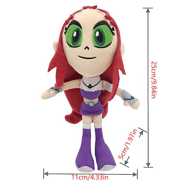 Kawaii Film Teen Titans Go Plysjdukker Leker Robin Peluche Leker Barn For Gave[HK] 25cm Spark