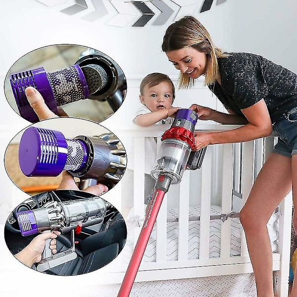 4-pak v10 filter til Dyson støvsuger, 4-pak udskiftningsfilter til Dyson v10, v10 absolute, v