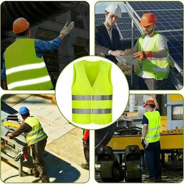 Neongule refleksveste pakke med 8 sikkerhedsrefleksveste[YJD]