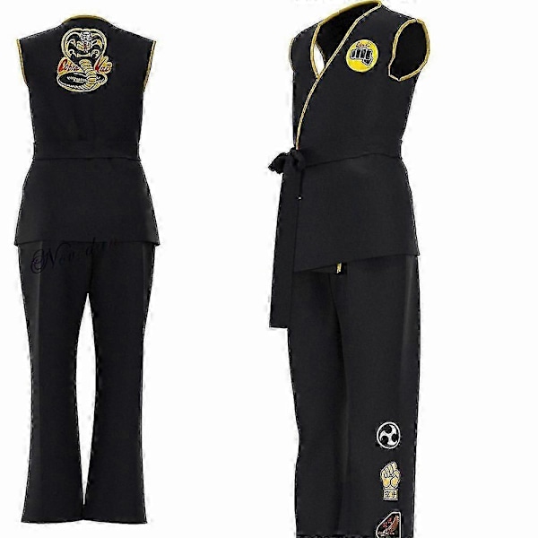 Anime Peli Kof Cosplay Puku Cobra Kai Val Armorr Karatepuku Taekwondo Vaatteet Miehille Lapsille Gladiaattori Roolileikki Puku Tw[HK] Kids 140-150cm