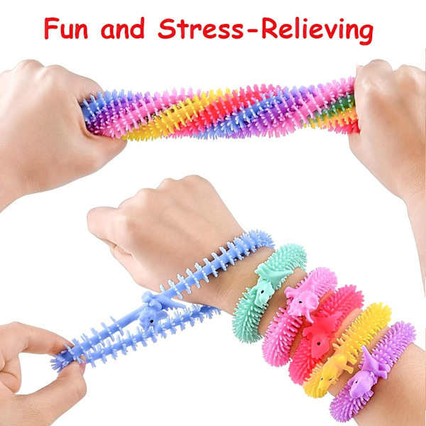 Fidget Sticks 20 Styk Farverige Sensoriske Elastiske Slanger til Stresslindring og Afslapning[YJD] 20pcs