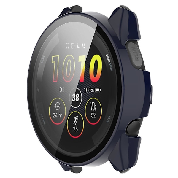 Garmin Forerunner 265 -älykellon PC-kellokotelo karkaistulla lasisella näytönsuojalla - Musta[HK] Dark Blue Multicolor