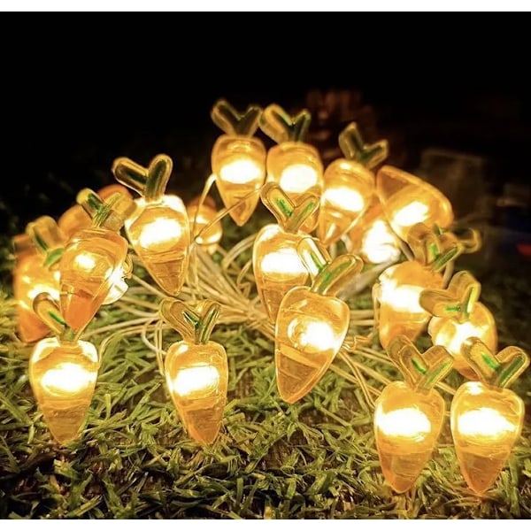1,5 m 10 LED Påsk Kanin Ägg Ljusslinga Kanin Morot Kyckling Lykta Slingor Barn Glad Påskdag Fest Dekor För Hem 2025(YJD) C