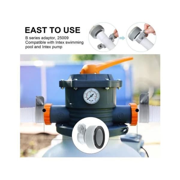 Et kvalitetsprodukt: Type B Pooladapter, 3-delt poolslangeadapter til pools I CENTRERINGSADAPTERBOKS D[YJD][YJD]
