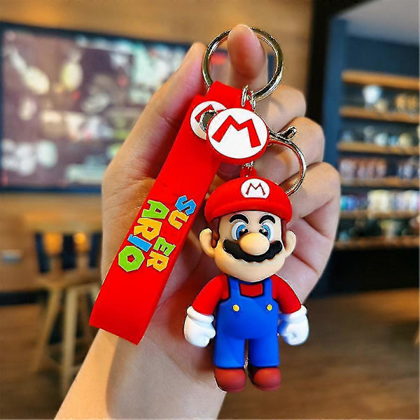 Super Mario Brothers-inspirerad nyckelring - Tecknad Anime Mario Yoshi Nyckelring Hänge Väskberlock Gåvor för vuxna barnfans [HK] B