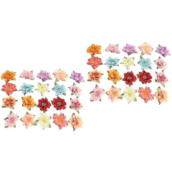 Kunstige blomsterhoveder til DIY-håndværk 40 stk. assorterede farver[YJD]