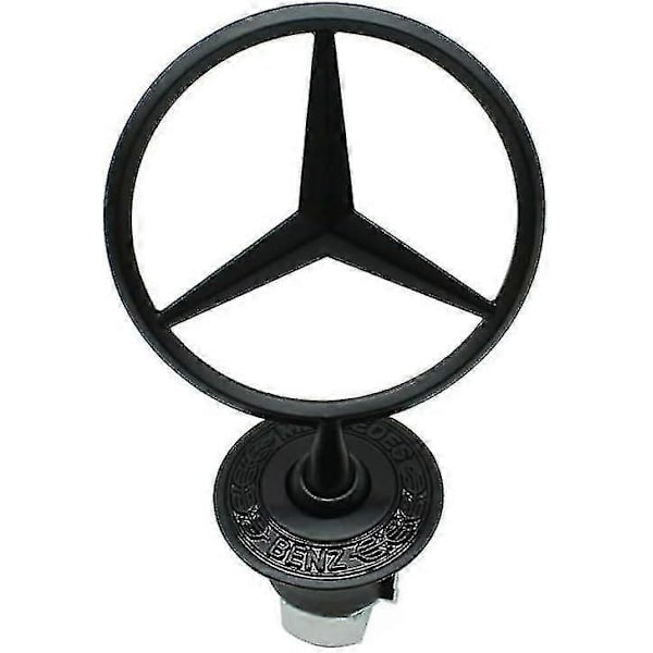 Konepellin tähti -embleemi, merkki, seoksesta valmistettu, pinnoitettu konepellin korvaava lisävaruste, sopii malleihin W124 W210 E-sarja W202 W203 C-sarja W204 W220 1994-2007 (musta) - XC[YJD]