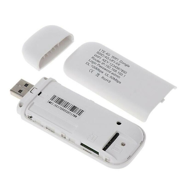 Olåst 4g Lte Usb Modem Mobil Trådlös Router Wifi Hotspot Simkortplats[YJD] White 1 Pc