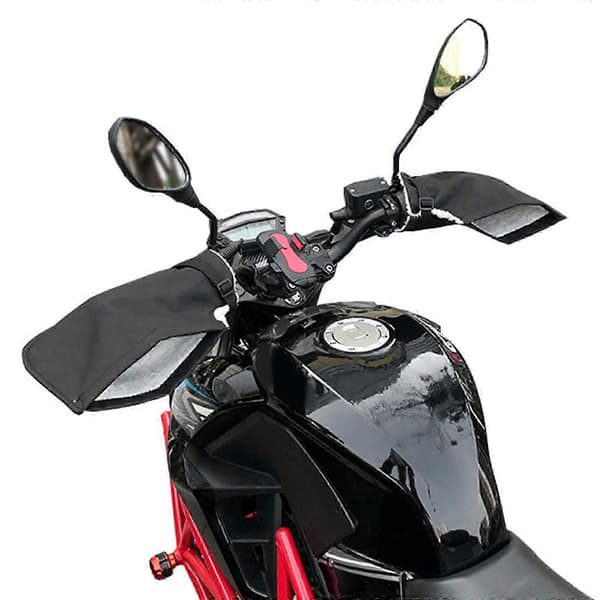 1 Par Motorcykelhandskar Vinter Varma Vindtäta Cykelstyre Skydd[YJD]