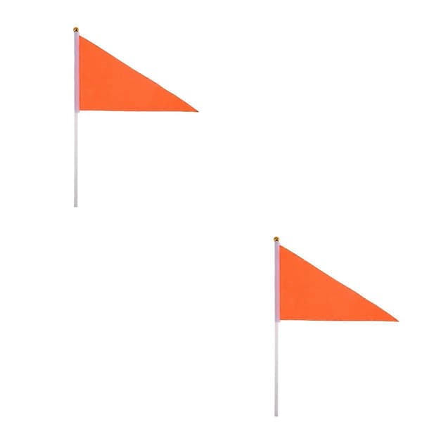 Trekantet flaggbanner for festdekorasjon 100 stk oransje [YJD]