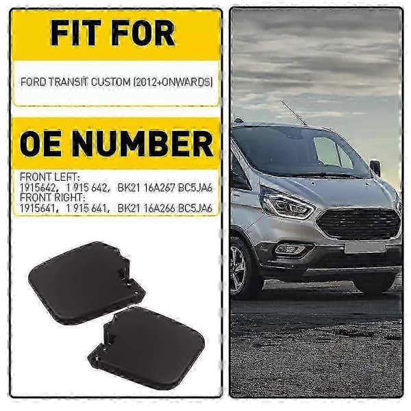 Ford Transit Custom eteen vasen ja oikea roiskeläppäpari 2012-alkaen [YJD] black 4pcs