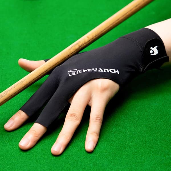 Tre-fingrede poolhandsker billard, skridsikre åndbare poolhandsker til kvinder - lette, bløde, praktiske sportstilbehør til billardelskere[YJD] black left hand