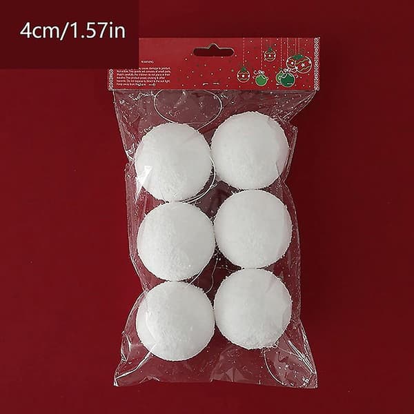 Jul Snöbollar Vit Pompom Boll För Julgran Hänge Barn Presenter[YJD] White 4cm