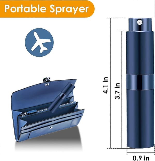 8 ml reiseforstøverflasker, påfyllbare mini parfymeflasker, tomme cologneflasker [YJD]