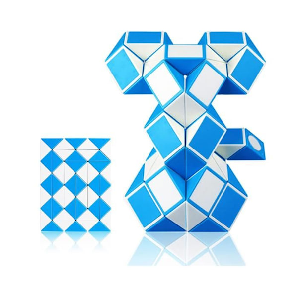 Magic Snake 48 blockar - Magic Snake Cube - Ormleksaker - Barnkalasfavoriter (Blå*1)[YJD]