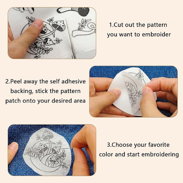 2 stygn Broderi papper Handsy Stabilizer CC [kk] C C
