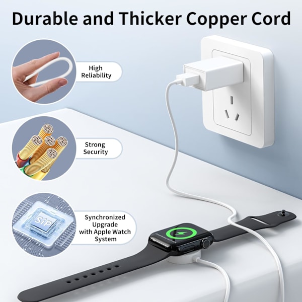 Apple Watch trådløs lader for alle serier, 3ft[YJD]